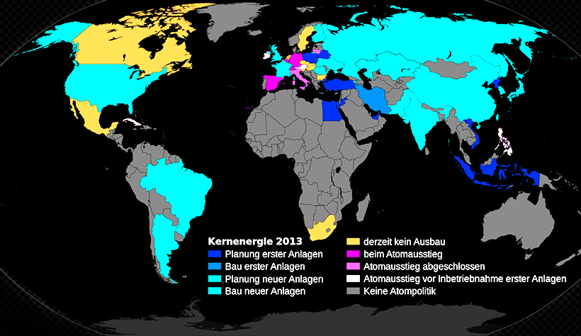 Kernkraftwerke weltweit 2015